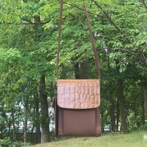 Chocolate brown cross body purse